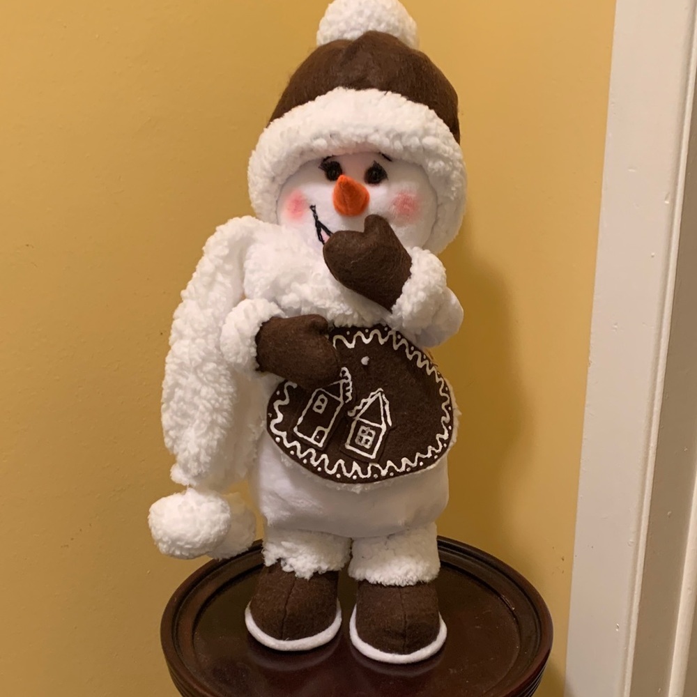 Cozy Gingerbread Snowman Plush with Gingerbread Stuffed Doll